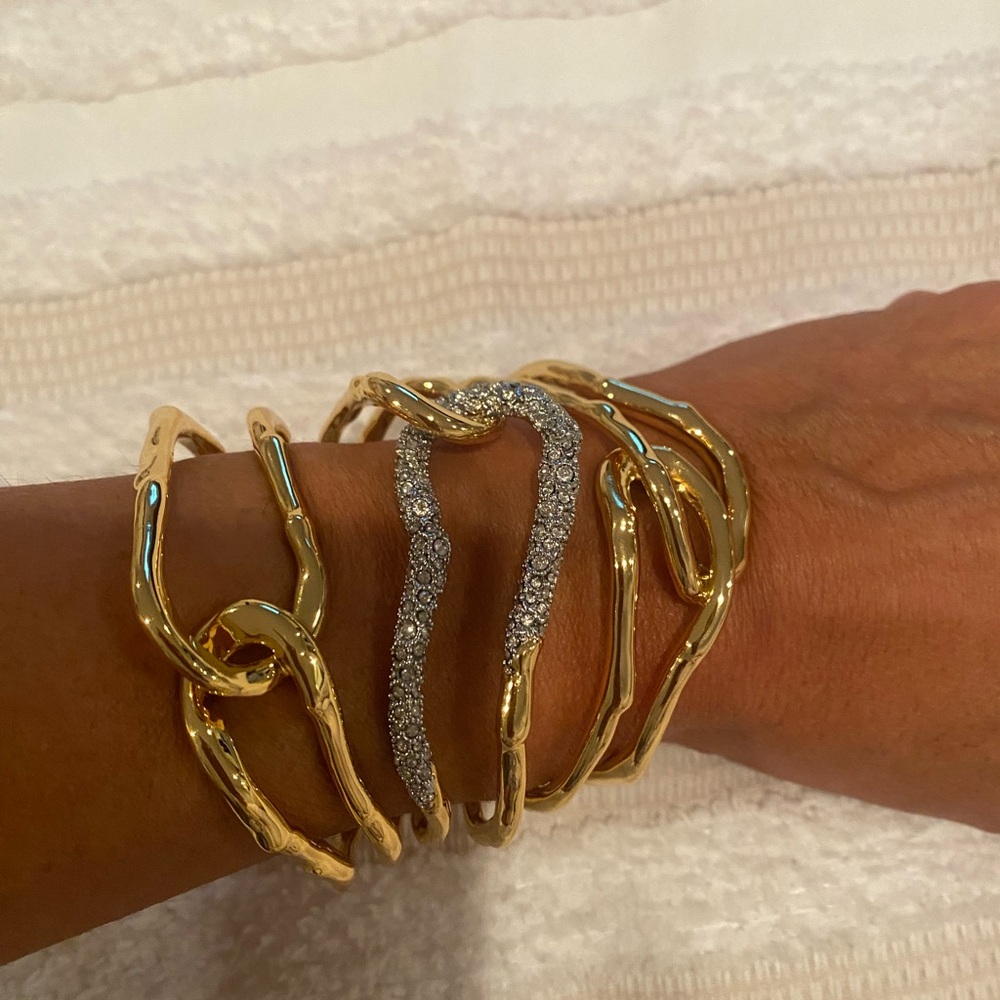 Alexis Bittar Gold and sparkly cuff
